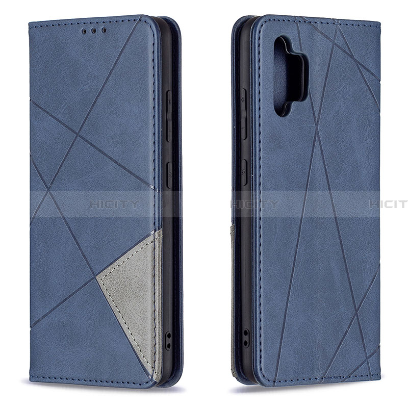 Coque Portefeuille Livre Cuir Etui Clapet B07F pour Samsung Galaxy A32 5G Bleu Plus