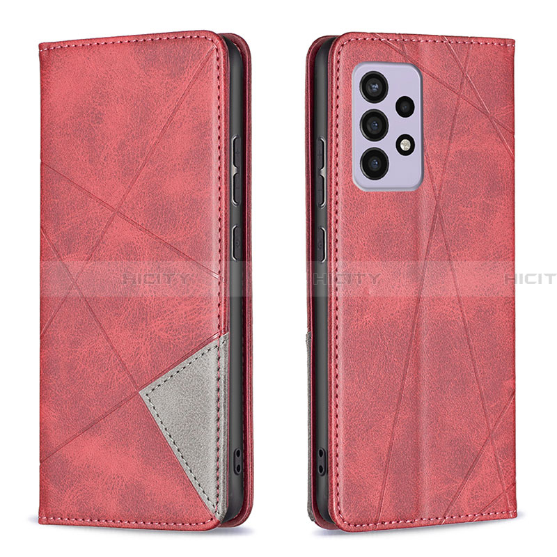 Coque Portefeuille Livre Cuir Etui Clapet B07F pour Samsung Galaxy A33 5G Rouge Plus