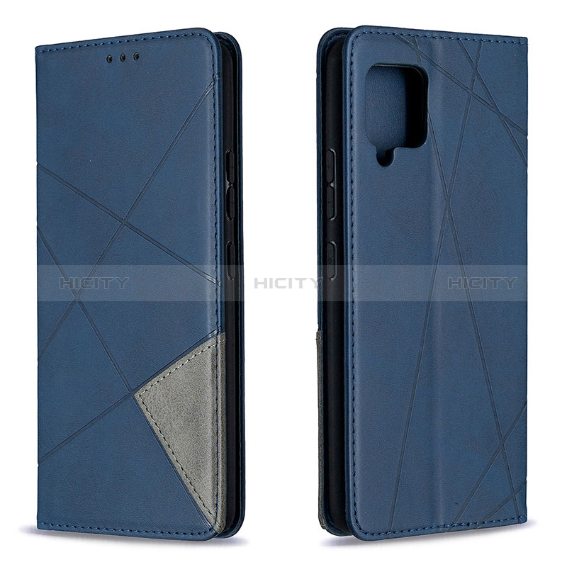 Coque Portefeuille Livre Cuir Etui Clapet B07F pour Samsung Galaxy A42 5G Bleu Plus