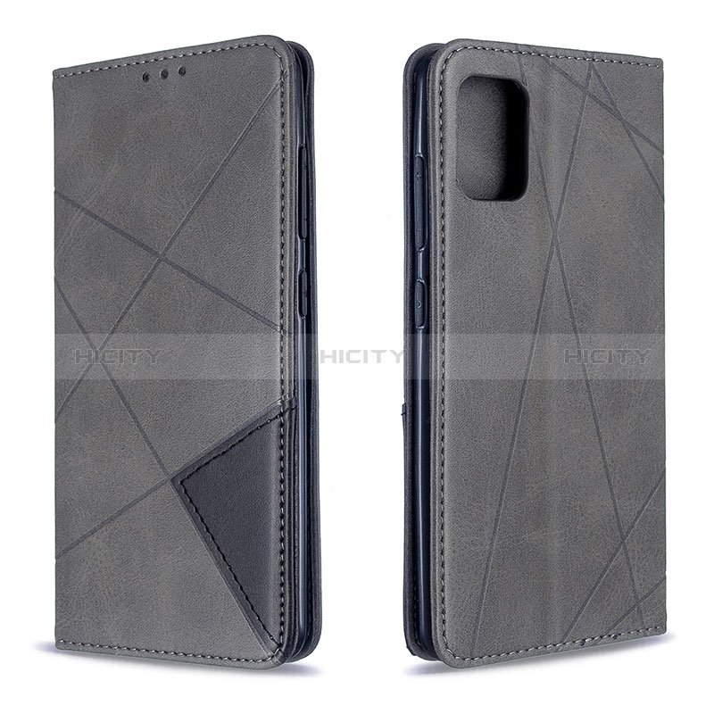 Coque Portefeuille Livre Cuir Etui Clapet B07F pour Samsung Galaxy A51 4G Gris Plus