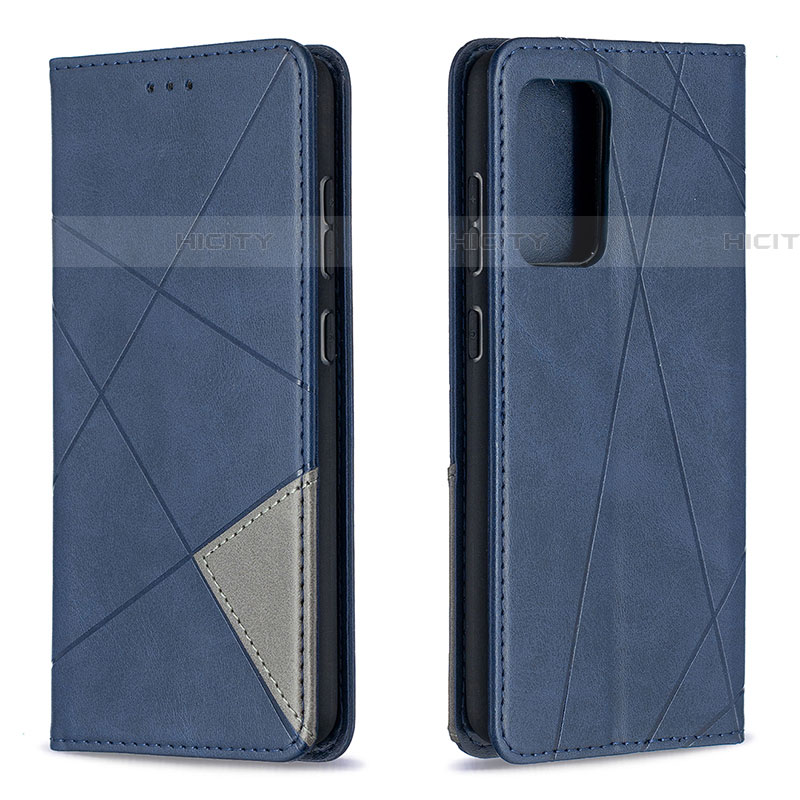 Coque Portefeuille Livre Cuir Etui Clapet B07F pour Samsung Galaxy A52 5G Bleu Plus