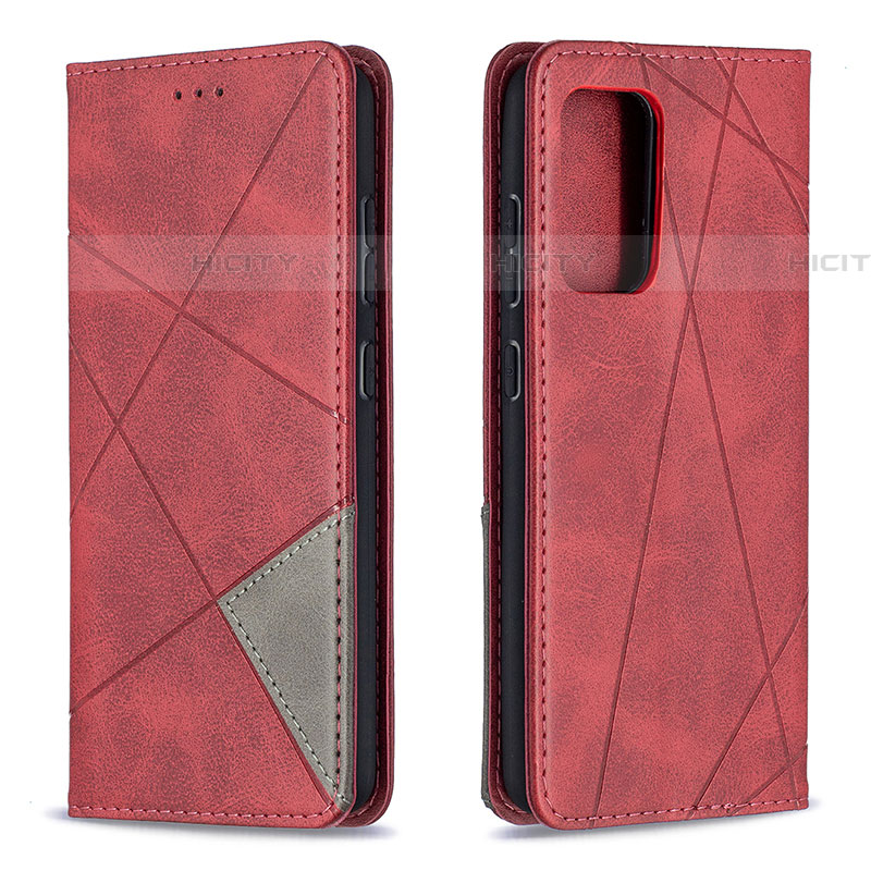 Coque Portefeuille Livre Cuir Etui Clapet B07F pour Samsung Galaxy A52 5G Rouge Plus