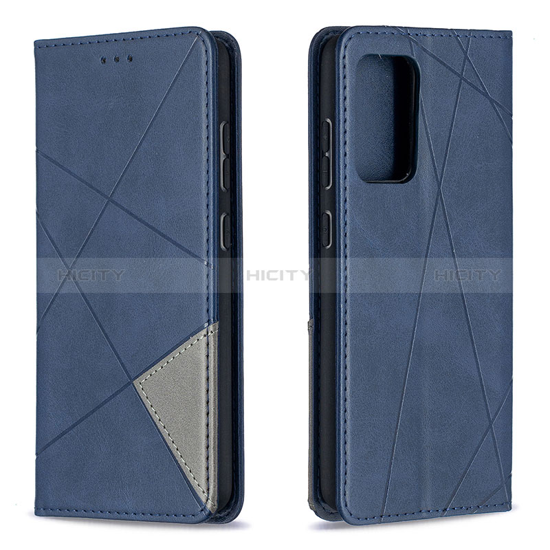 Coque Portefeuille Livre Cuir Etui Clapet B07F pour Samsung Galaxy A52s 5G Bleu Plus