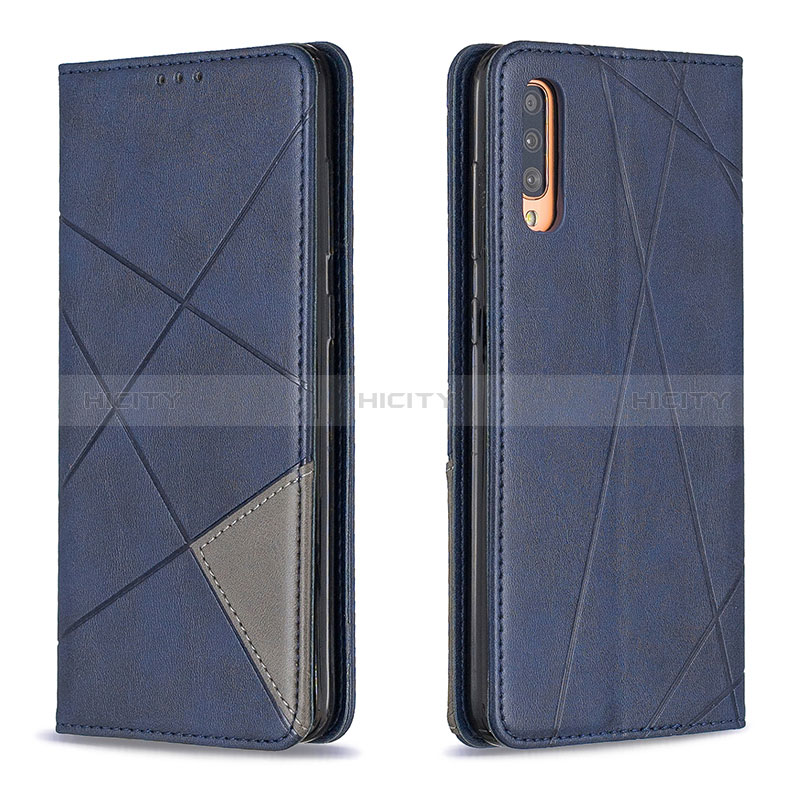 Coque Portefeuille Livre Cuir Etui Clapet B07F pour Samsung Galaxy A70 Bleu Plus