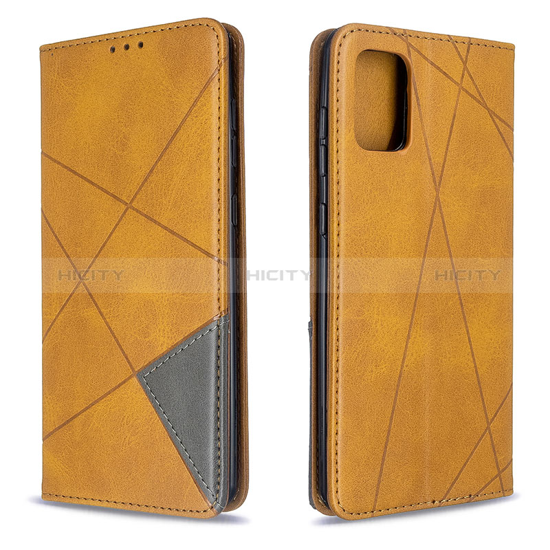 Coque Portefeuille Livre Cuir Etui Clapet B07F pour Samsung Galaxy A71 5G Brun Clair Plus