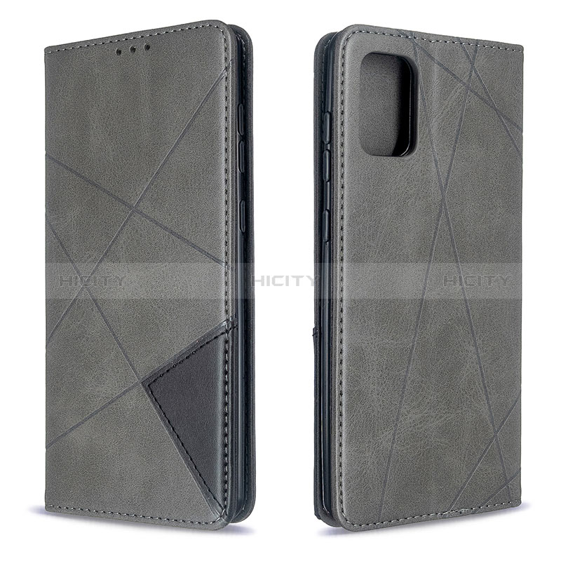 Coque Portefeuille Livre Cuir Etui Clapet B07F pour Samsung Galaxy A71 5G Gris Plus