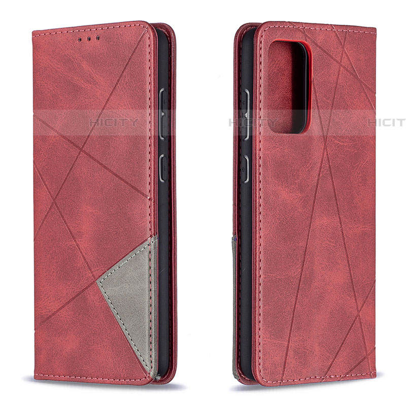 Coque Portefeuille Livre Cuir Etui Clapet B07F pour Samsung Galaxy A72 5G Rouge Plus