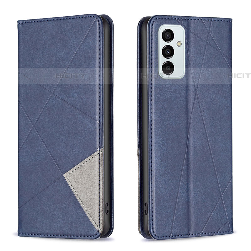 Coque Portefeuille Livre Cuir Etui Clapet B07F pour Samsung Galaxy F23 5G Bleu Plus