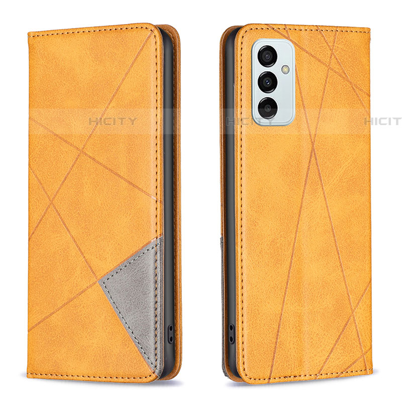 Coque Portefeuille Livre Cuir Etui Clapet B07F pour Samsung Galaxy F23 5G Brun Clair Plus