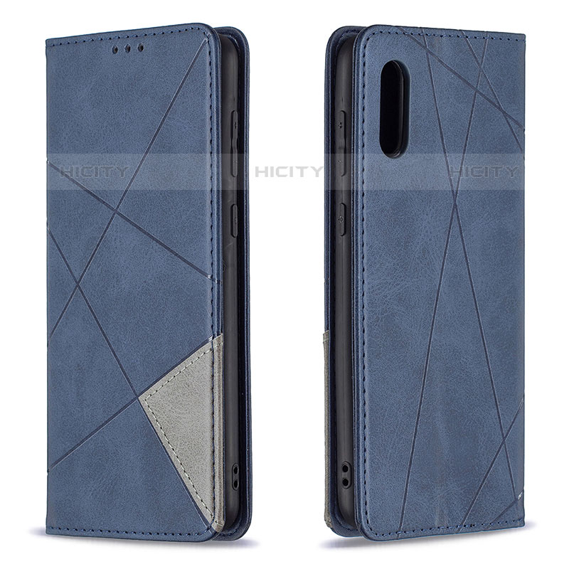 Coque Portefeuille Livre Cuir Etui Clapet B07F pour Samsung Galaxy M02 Bleu Plus