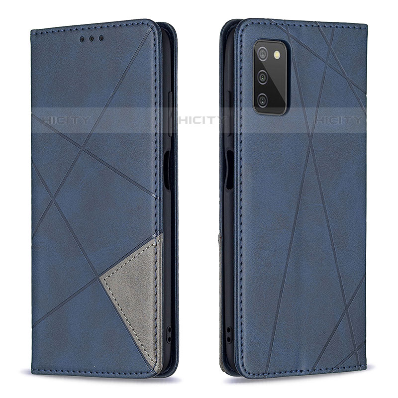 Coque Portefeuille Livre Cuir Etui Clapet B07F pour Samsung Galaxy M02s Bleu Plus