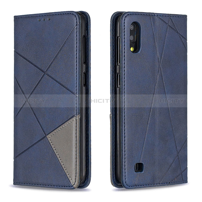 Coque Portefeuille Livre Cuir Etui Clapet B07F pour Samsung Galaxy M10 Bleu Plus