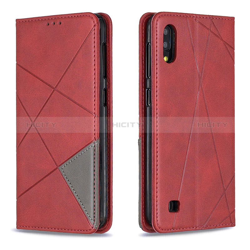 Coque Portefeuille Livre Cuir Etui Clapet B07F pour Samsung Galaxy M10 Rouge Plus