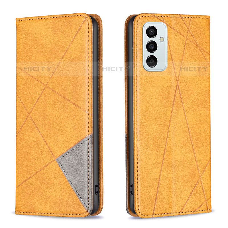 Coque Portefeuille Livre Cuir Etui Clapet B07F pour Samsung Galaxy M23 5G Brun Clair Plus