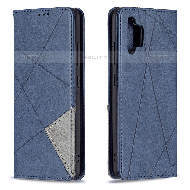 Coque Portefeuille Livre Cuir Etui Clapet B07F pour Samsung Galaxy M32 5G Bleu Plus