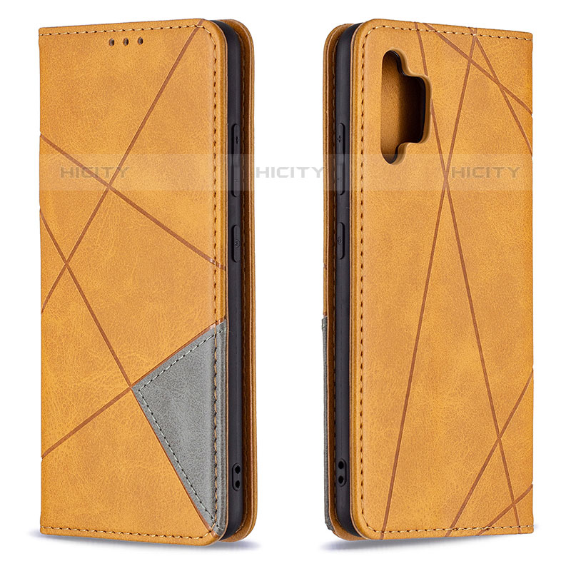 Coque Portefeuille Livre Cuir Etui Clapet B07F pour Samsung Galaxy M32 5G Brun Clair Plus