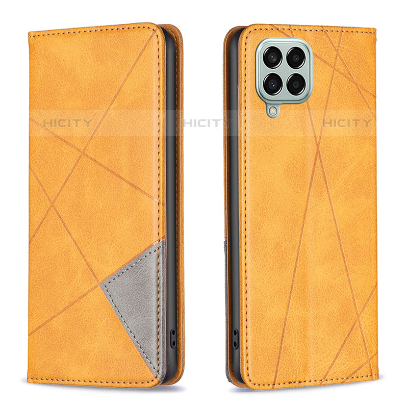 Coque Portefeuille Livre Cuir Etui Clapet B07F pour Samsung Galaxy M33 5G Brun Clair Plus