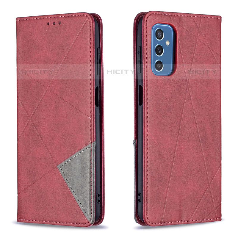 Coque Portefeuille Livre Cuir Etui Clapet B07F pour Samsung Galaxy M52 5G Rouge Plus