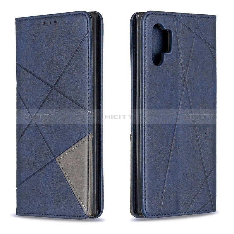 Coque Portefeuille Livre Cuir Etui Clapet B07F pour Samsung Galaxy Note 10 Plus 5G Bleu Plus