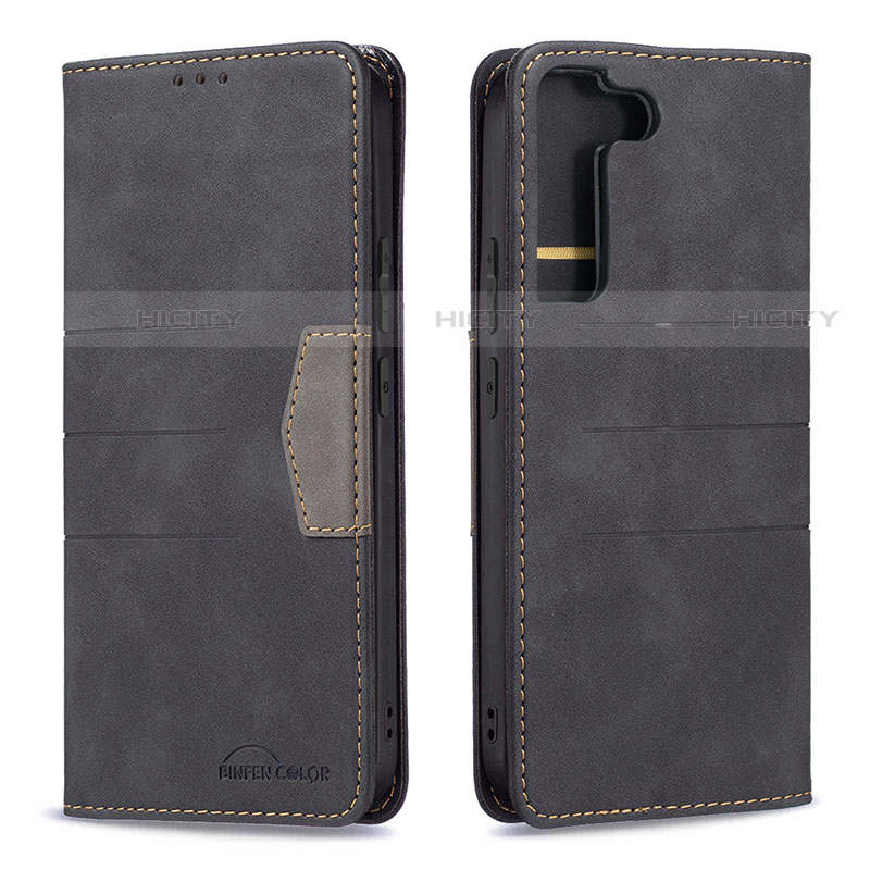 Coque Portefeuille Livre Cuir Etui Clapet B07F pour Samsung Galaxy S21 FE 5G Noir Plus