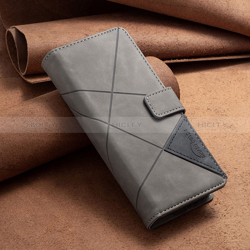 Coque Portefeuille Livre Cuir Etui Clapet B07F pour Samsung Galaxy Z Fold3 5G Gris Plus