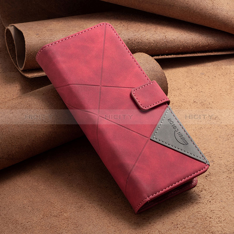 Coque Portefeuille Livre Cuir Etui Clapet B07F pour Samsung Galaxy Z Fold3 5G Rouge Plus