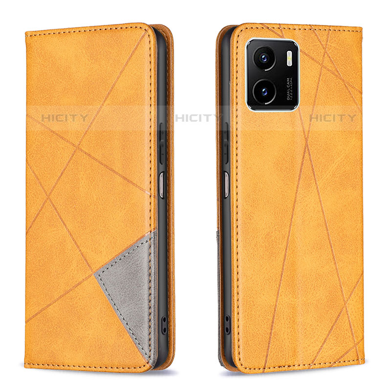 Coque Portefeuille Livre Cuir Etui Clapet B07F pour Vivo iQOO U5x Brun Clair Plus