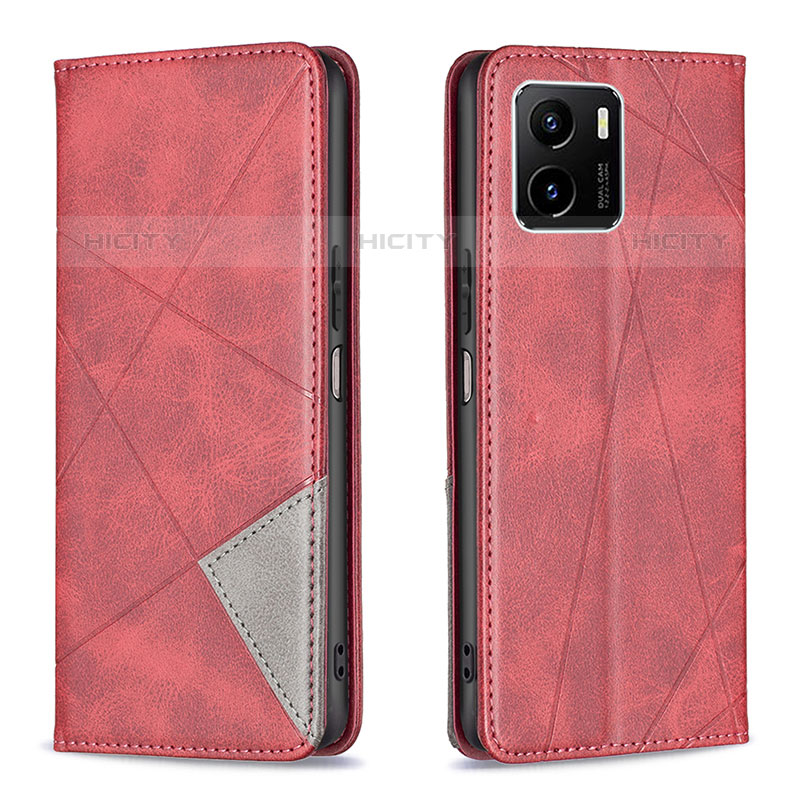 Coque Portefeuille Livre Cuir Etui Clapet B07F pour Vivo iQOO U5x Rouge Plus