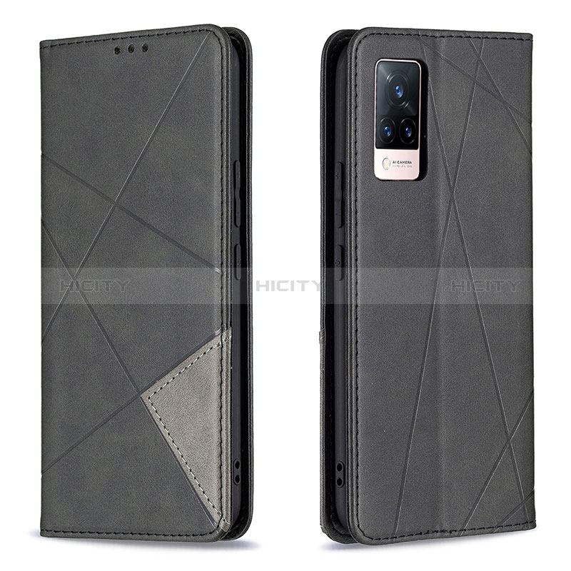 Coque Portefeuille Livre Cuir Etui Clapet B07F pour Vivo V21 5G Noir Plus