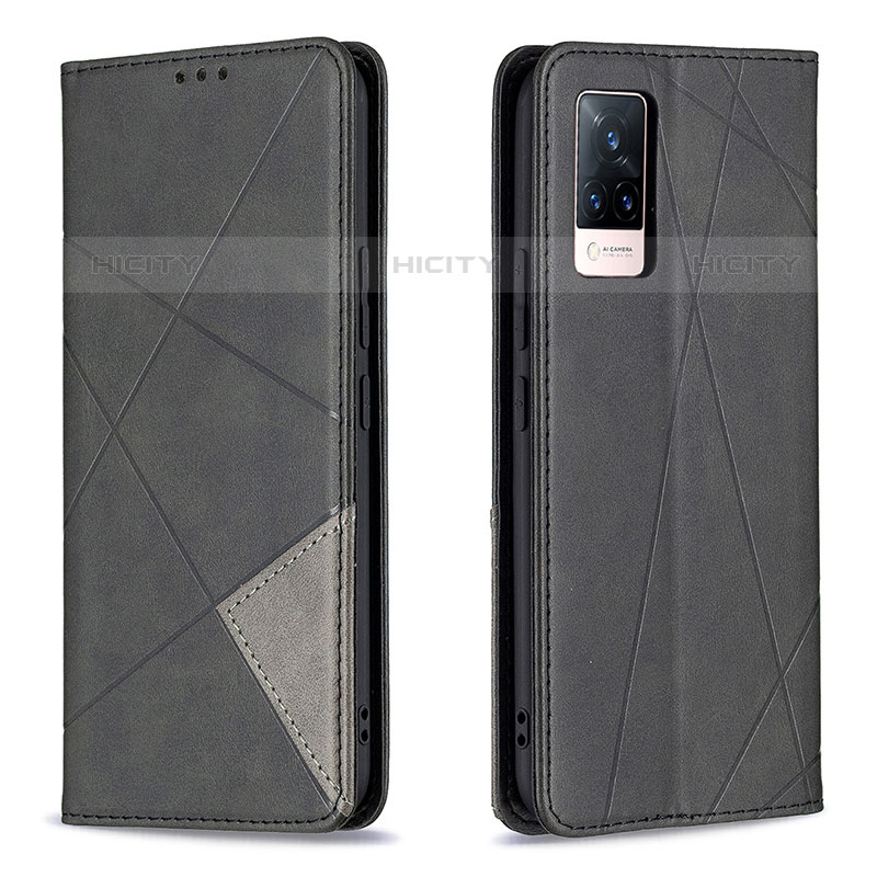 Coque Portefeuille Livre Cuir Etui Clapet B07F pour Vivo V21s 5G Noir Plus