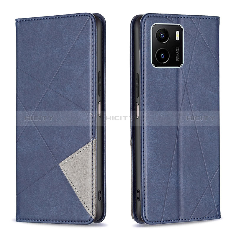 Coque Portefeuille Livre Cuir Etui Clapet B07F pour Vivo Y01 Bleu Plus