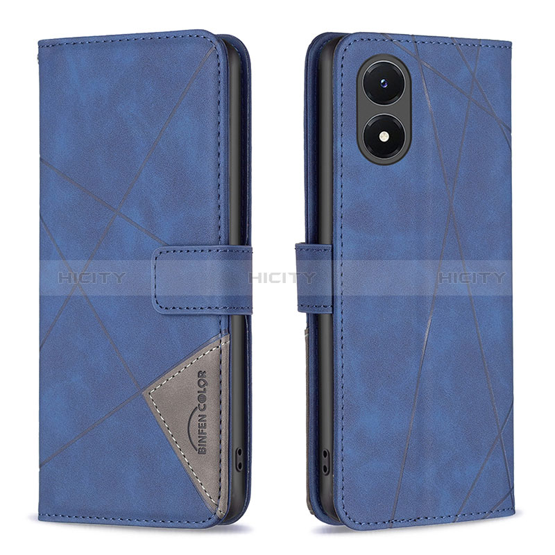 Coque Portefeuille Livre Cuir Etui Clapet B07F pour Vivo Y02S Marron Plus