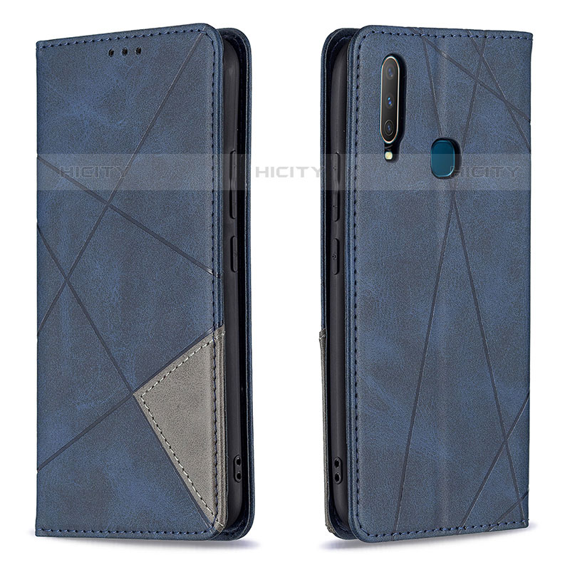 Coque Portefeuille Livre Cuir Etui Clapet B07F pour Vivo Y11 Bleu Plus