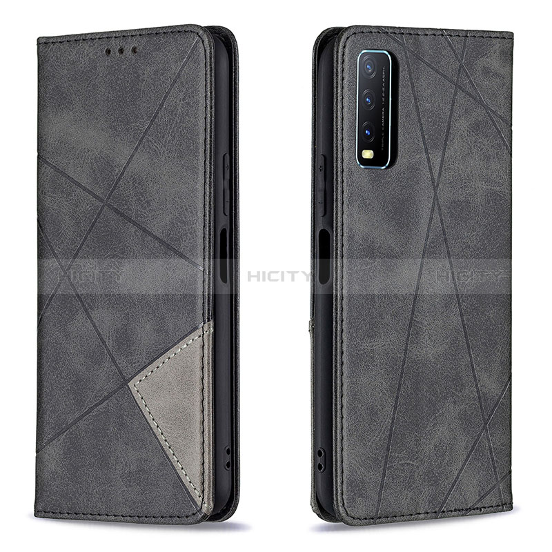 Coque Portefeuille Livre Cuir Etui Clapet B07F pour Vivo Y11s Noir Plus