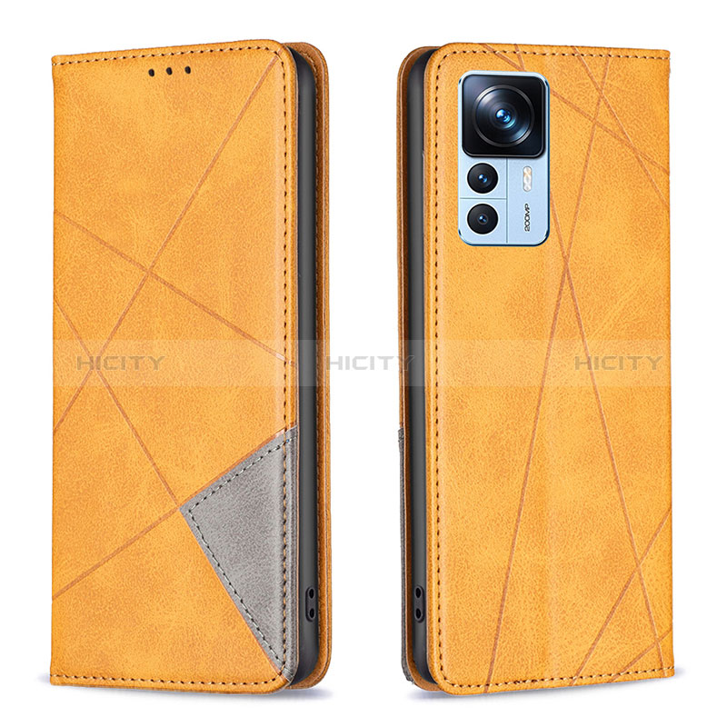 Coque Portefeuille Livre Cuir Etui Clapet B07F pour Xiaomi Mi 12T 5G Brun Clair Plus