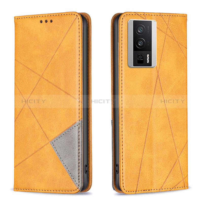 Coque Portefeuille Livre Cuir Etui Clapet B07F pour Xiaomi Poco F5 Pro 5G Brun Clair Plus