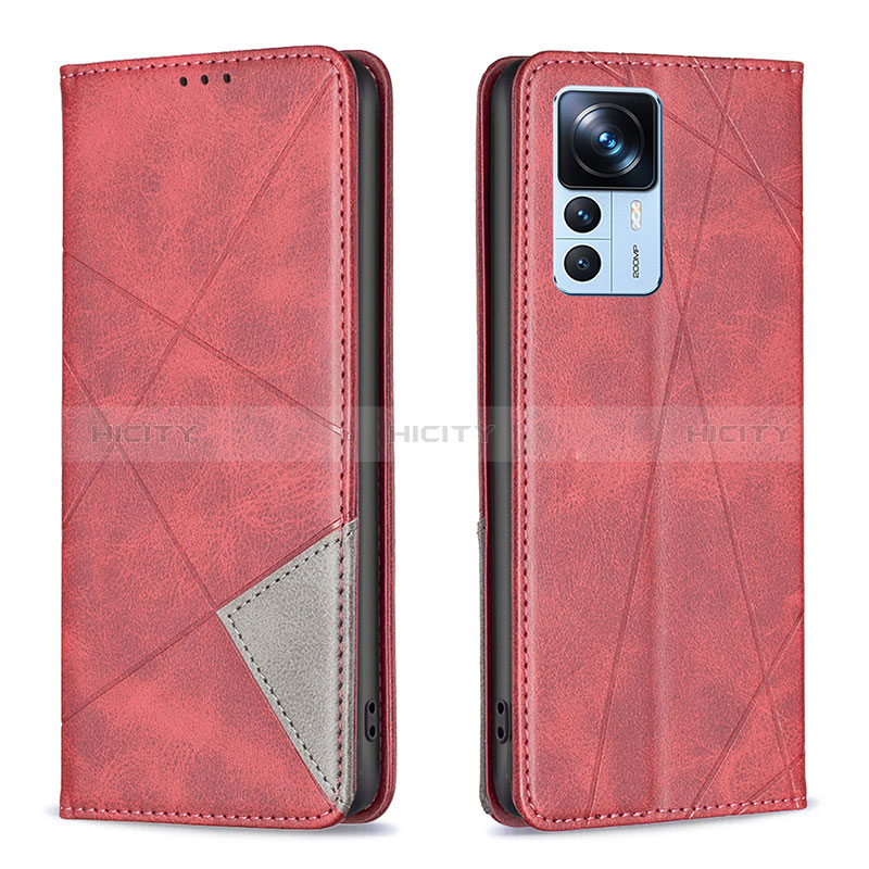 Coque Portefeuille Livre Cuir Etui Clapet B07F pour Xiaomi Redmi K50 Ultra 5G Rouge Plus