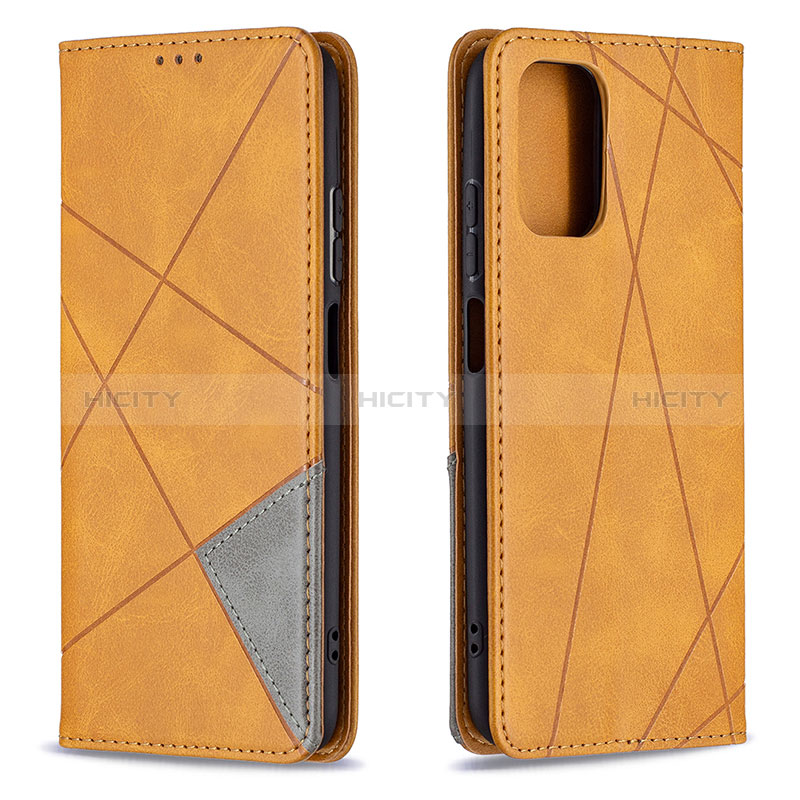 Coque Portefeuille Livre Cuir Etui Clapet B07F pour Xiaomi Redmi Note 10 4G Brun Clair Plus