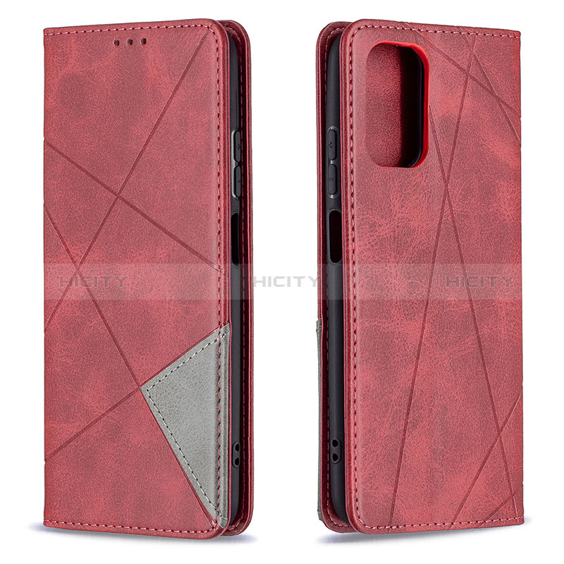 Coque Portefeuille Livre Cuir Etui Clapet B07F pour Xiaomi Redmi Note 10 4G Rouge Plus