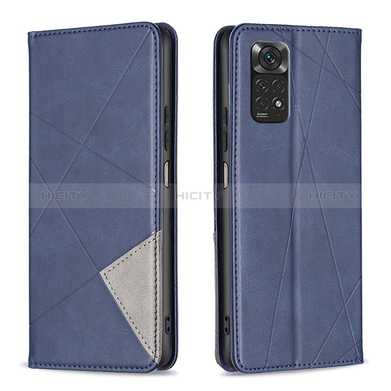 Coque Portefeuille Livre Cuir Etui Clapet B07F pour Xiaomi Redmi Note 11 4G (2022) Bleu Plus