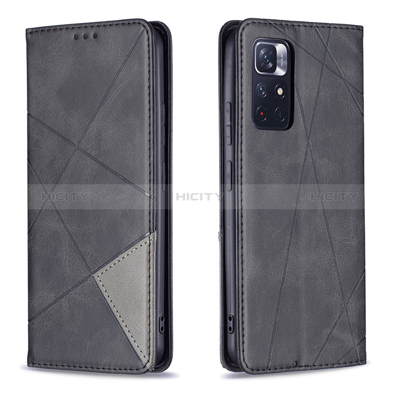 Coque Portefeuille Livre Cuir Etui Clapet B07F pour Xiaomi Redmi Note 11T 5G Noir Plus