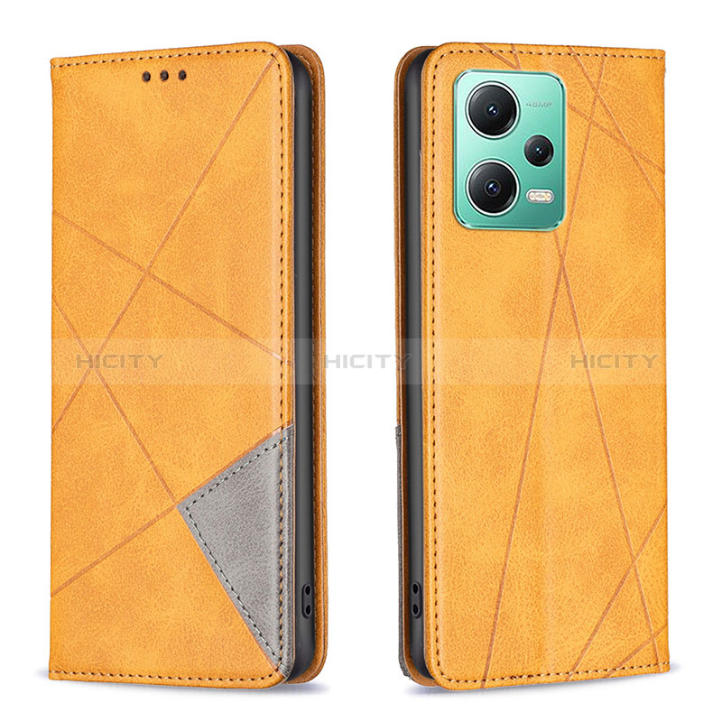 Coque Portefeuille Livre Cuir Etui Clapet B07F pour Xiaomi Redmi Note 12 5G Brun Clair Plus