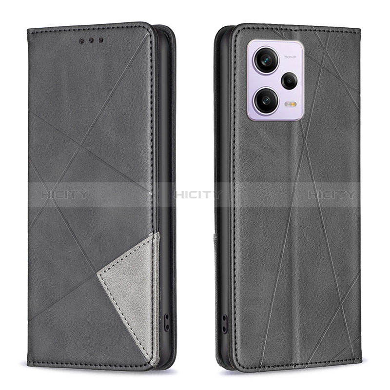 Coque Portefeuille Livre Cuir Etui Clapet B07F pour Xiaomi Redmi Note 12 Explorer Noir Plus