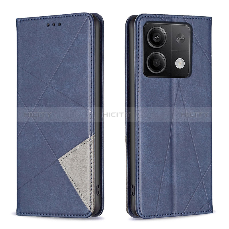 Coque Portefeuille Livre Cuir Etui Clapet B07F pour Xiaomi Redmi Note 13 5G Bleu Plus