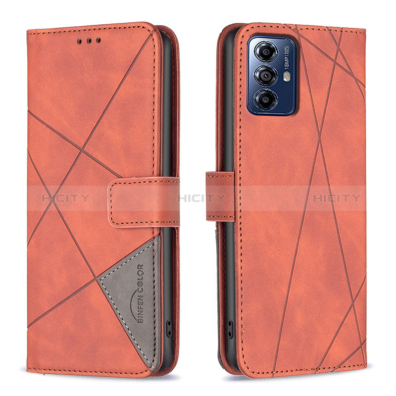 Coque Portefeuille Livre Cuir Etui Clapet B08F pour Motorola Moto G Play Gen 2 Orange Plus