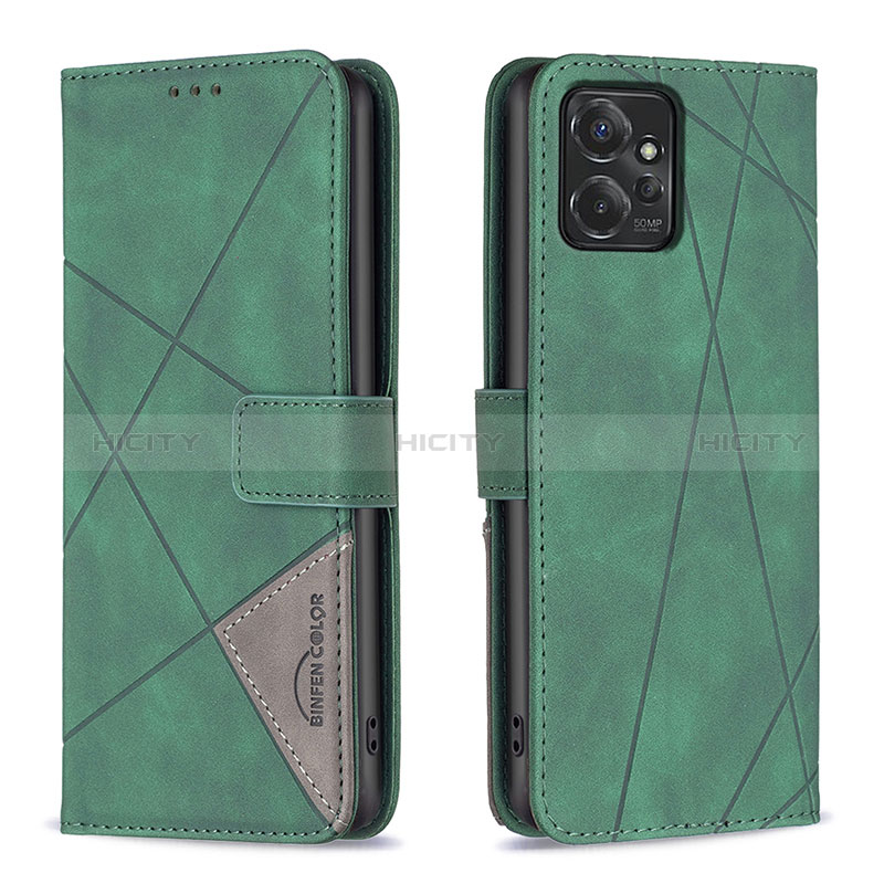 Coque Portefeuille Livre Cuir Etui Clapet B08F pour Motorola Moto G Power 5G (2023) Vert Plus