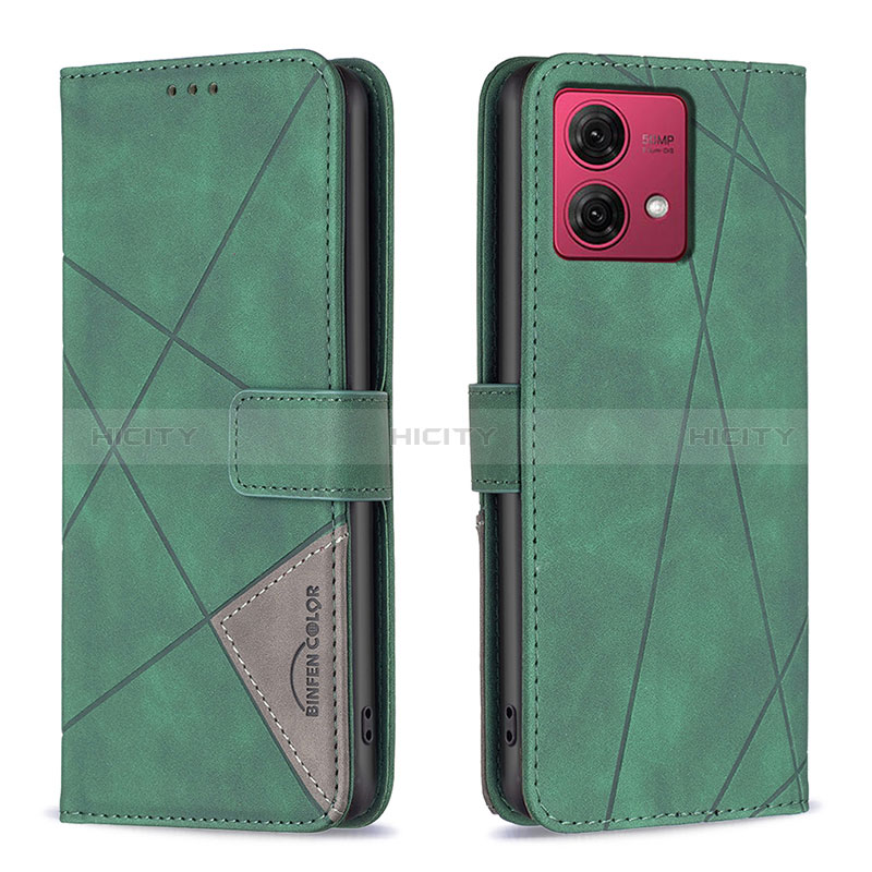 Coque Portefeuille Livre Cuir Etui Clapet B08F pour Motorola Moto G84 5G Vert Plus