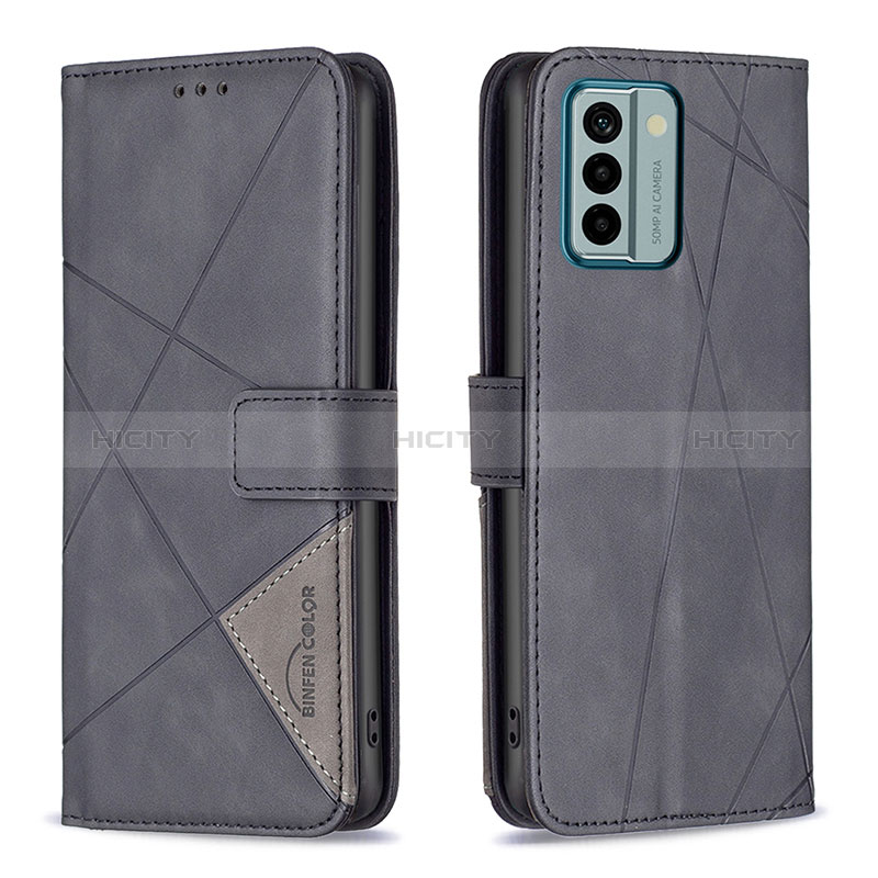 Coque Portefeuille Livre Cuir Etui Clapet B08F pour Nokia G22 Noir Plus