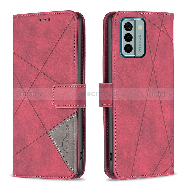 Coque Portefeuille Livre Cuir Etui Clapet B08F pour Nokia G22 Rouge Plus