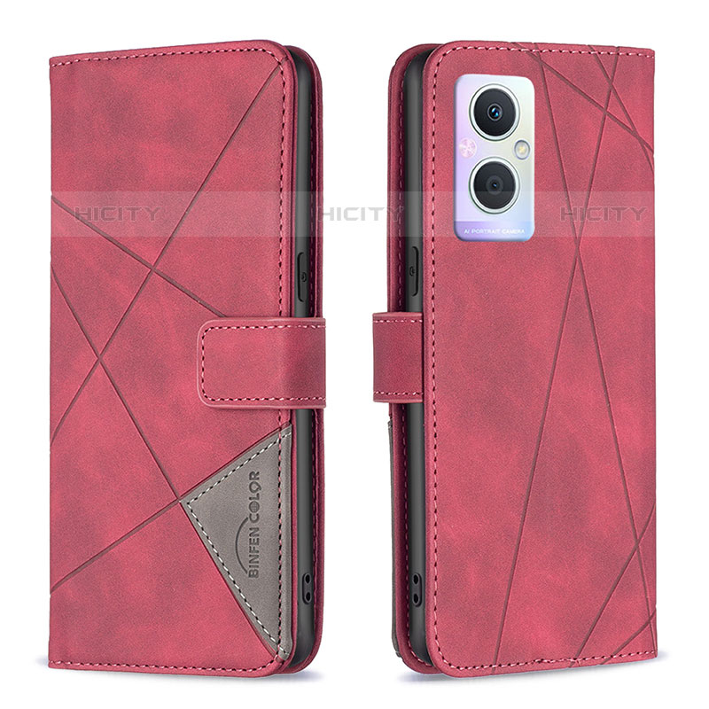 Coque Portefeuille Livre Cuir Etui Clapet B08F pour OnePlus Nord N20 5G Rouge Plus